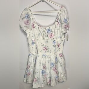 Hollister Sofia Floral Bubble Skort Dress XL Tall Cottagecore Coquette NWT